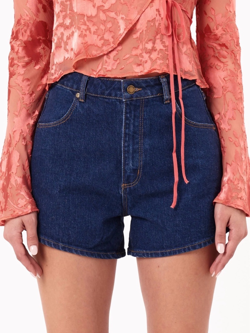 Rolla’s Mirage High Rise Loose Fit Denim Shorts Dark Vintage Indigo Size 26